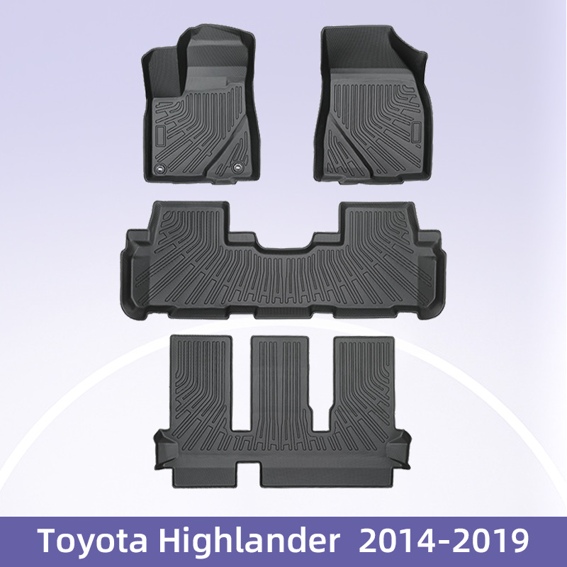 Aplicable a TOYOTA Highlander Fuel 2014 - 2019 3D todo el tiempo TPE cojín de automóvil