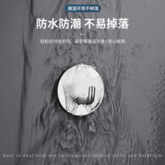 304 stainless steel single hook punch-free bathroom clothes hook storage wall towel hook kitchen single hook cross-border