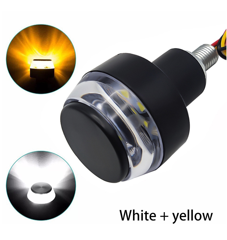 Source Factory Motorcycle Handlebar Turn Signal Plastic Shell Led High-Brightness Modified Mountain Bike Light Headlight