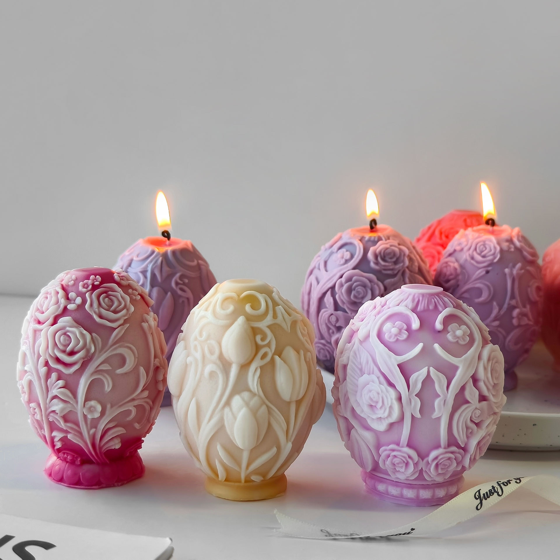 Jiahui Mei huevo de flores de banana molde de huevo de Pascua DIY decoración de barra magnética adornamiento abrasivo