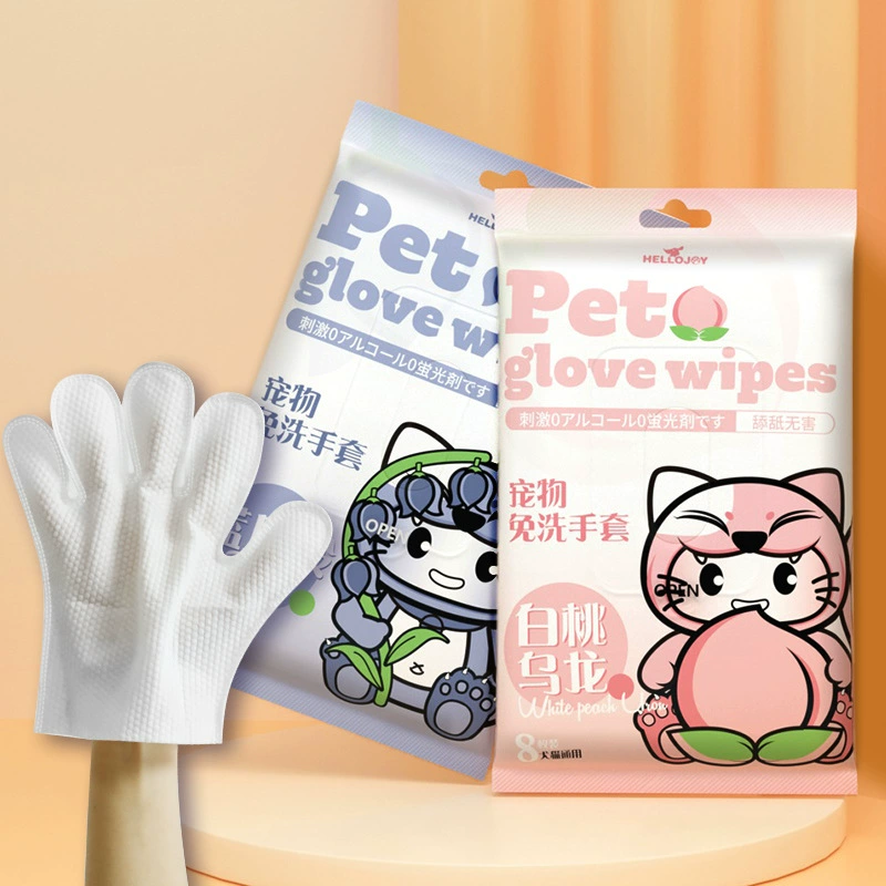 Одноразовые одноразовые перчатки для домашних животных салфетки для ванны для кошек и собак перчатки для очистки удаления волос утолщенные салфетки из восьми частей