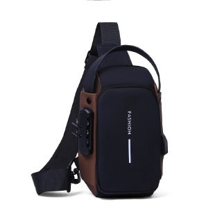 Bolso de pecho de hombre bloqueo de contraseña bolso de ciclismo anti-robo ocio al aire libre correr viaje bolso de cintura de hombro mochila deportiva