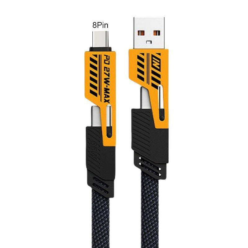 Factory Multifunctional 4-in-1 USB Charging Data Cable 2A Usb-C to Type-C Nylon Braided Cable 4-in-1
