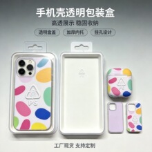 现货手机壳包装盒吸塑透明高级感天地盖长条礼品盒PVC加厚保护壳