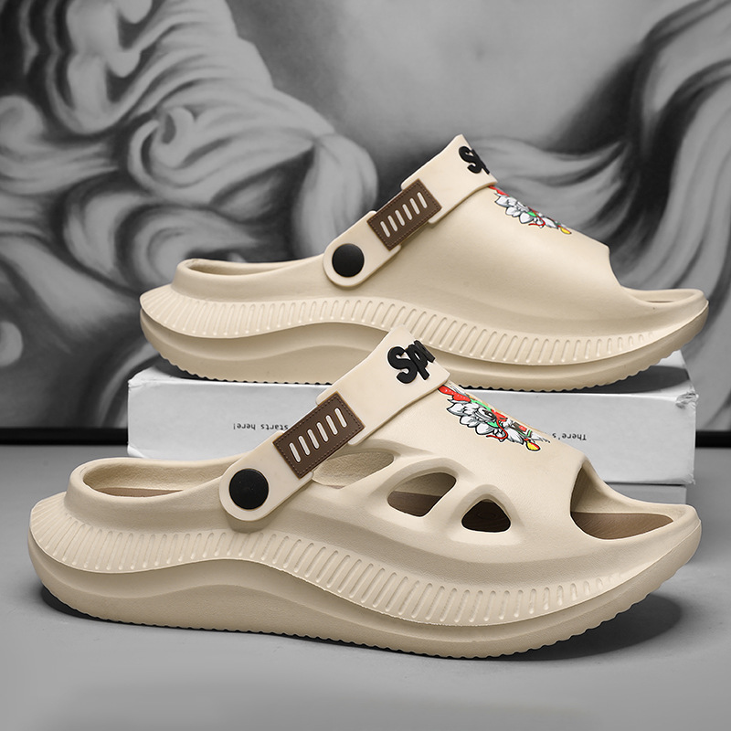 Zapatillas de hombre de tendencia de verano juveniles antideslizante, zapatillas deportivas de playa de tamaño grande