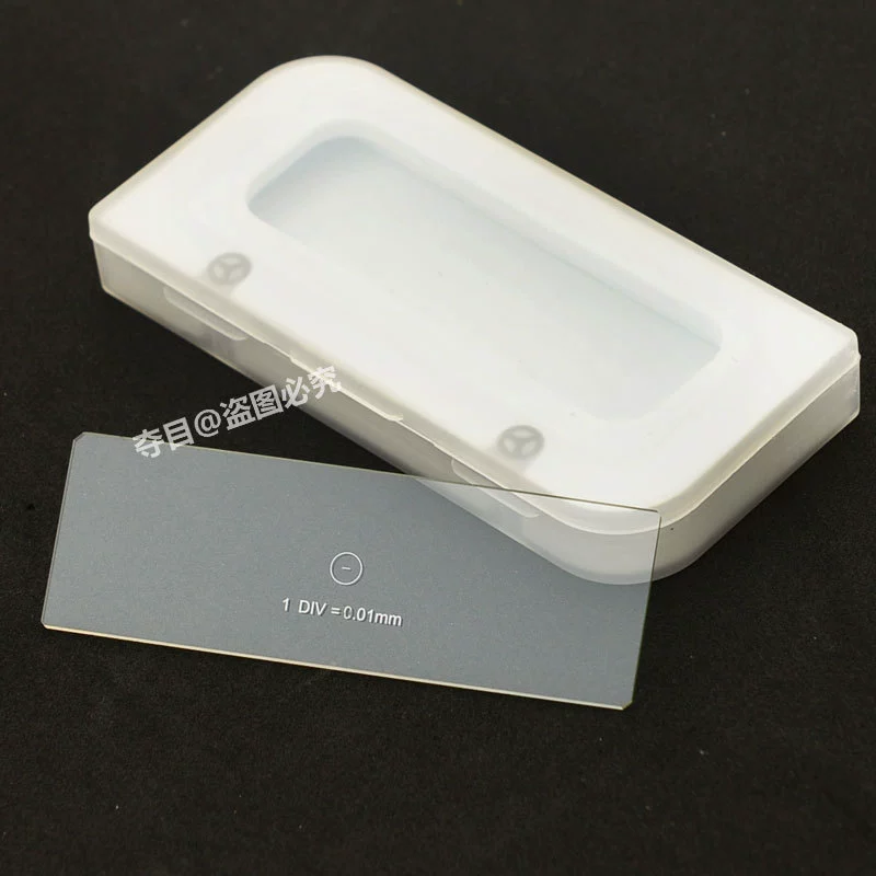 Микроскопический стенд C1 микрометр 0,01 мм калибровка слайд-пластины калибровки линейка оптического стекла в штучной коробке