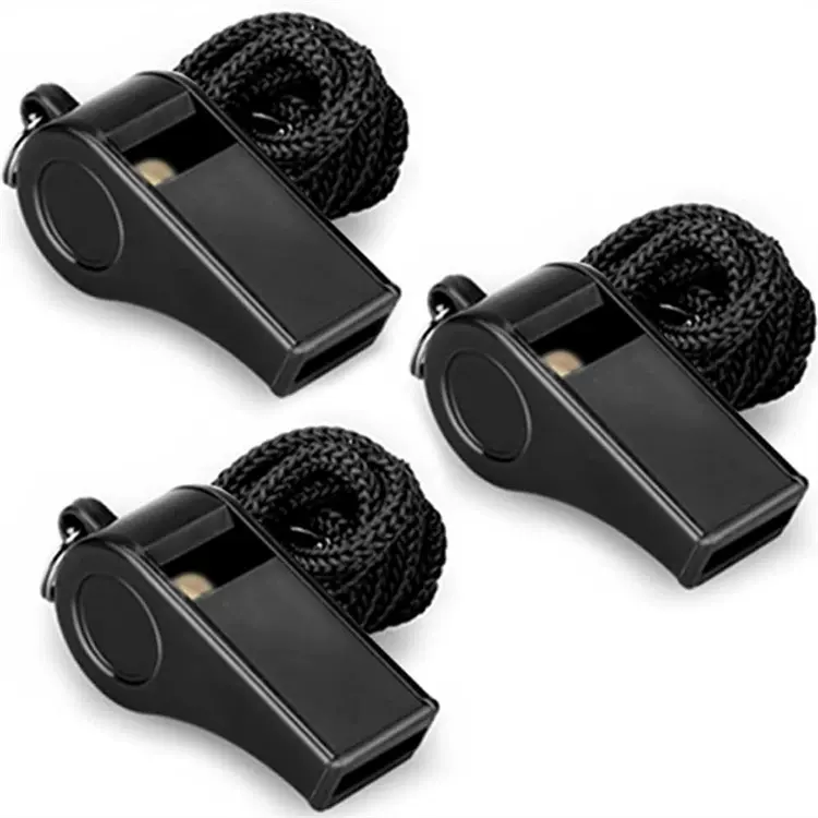 口哨 黑色口哨 ABS加厚哨子 超声波粘合裁判挂脖口哨 求生口哨