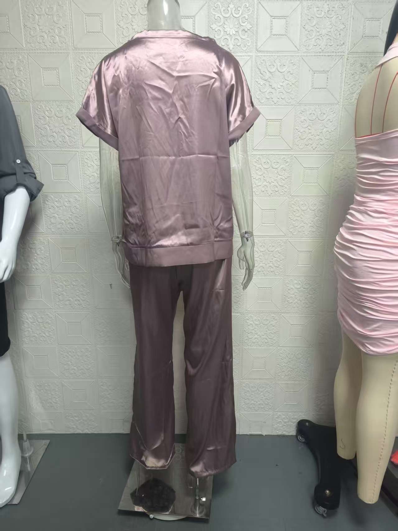 Women's Casual Loose Shirt Wide Leg Trousers Set Spring Summer Trend_ecoleips.com