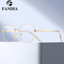 81056 新款个性插针镜腿金属眼睛框架防蓝光眼镜全框女士近视眼镜