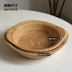 Vietnamese Rattan Woven Tray for Hotel Claypot Rice, Heat-Insulated Storage Basket for Fruit, Snacks, and More Uses