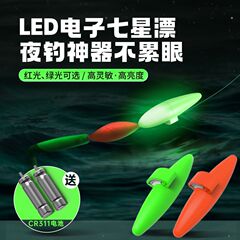 DF07电子夜光七星漂豆夜钓超亮谷麦逗钓高级高灵敏电池厂一件批发