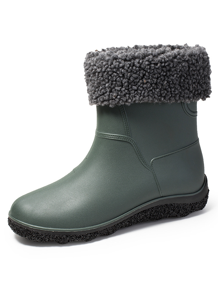 Moda Botas de lluvia de media pantorrilla para hombres al aire libre verano juvenil zapatos impermeables Meituan para llevar zapatos de goma Botas de lluvia de invierno de moda