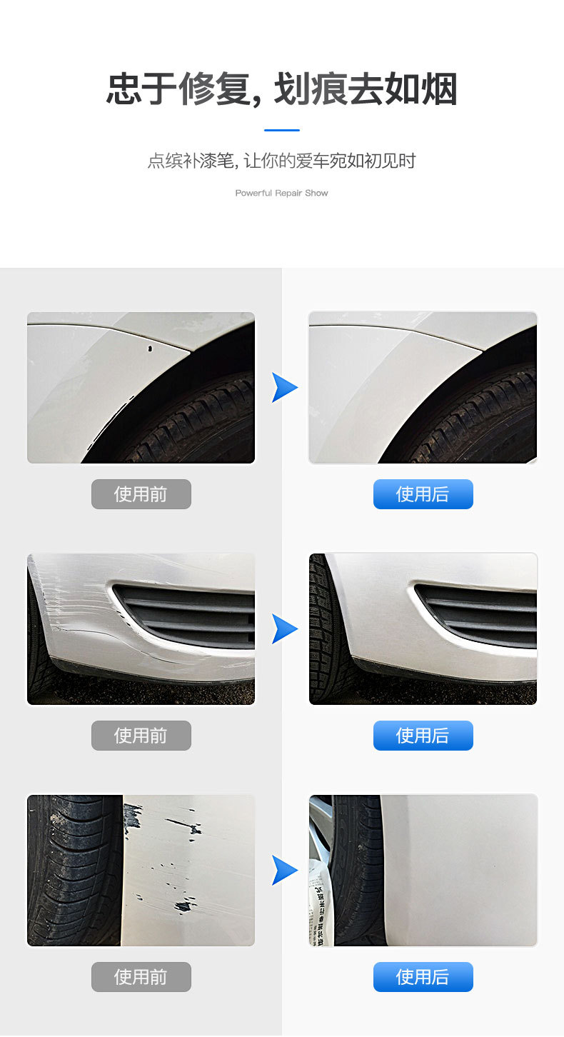 Dianbin Car Paint Touch-Up Pen Pearl White Paint Scratch Repair Spray Paint Pen Scratch Repair Waterproof
