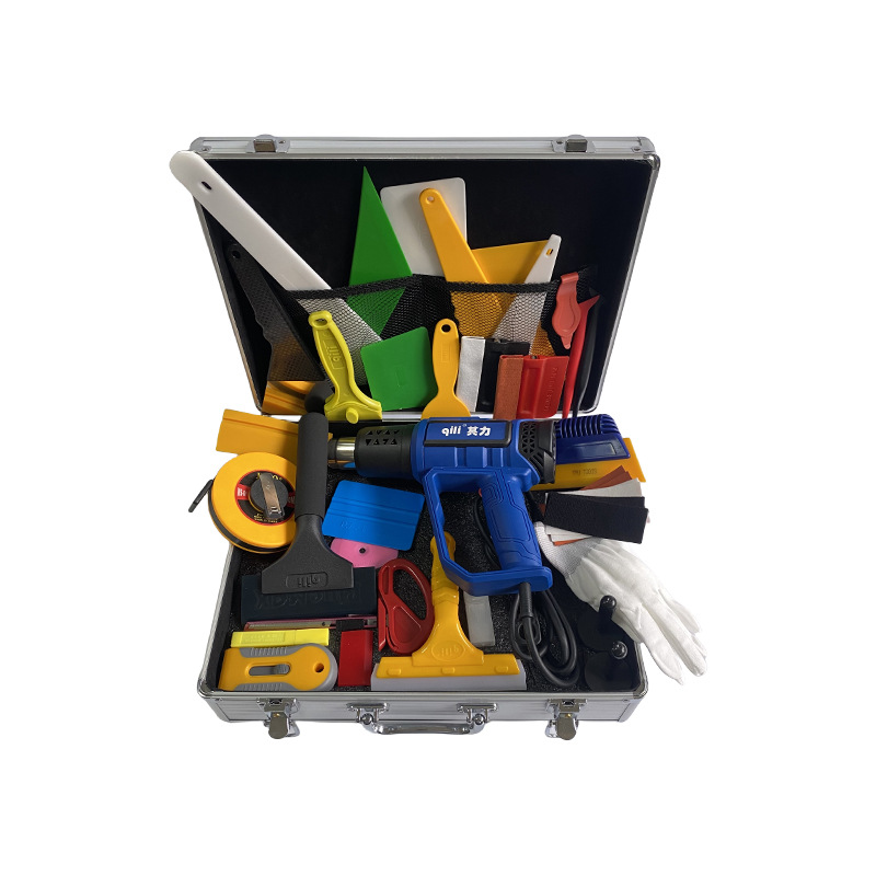 Herramienta de película de automóvil multifuncional de aleación de aluminio caja de herramientas de hardware