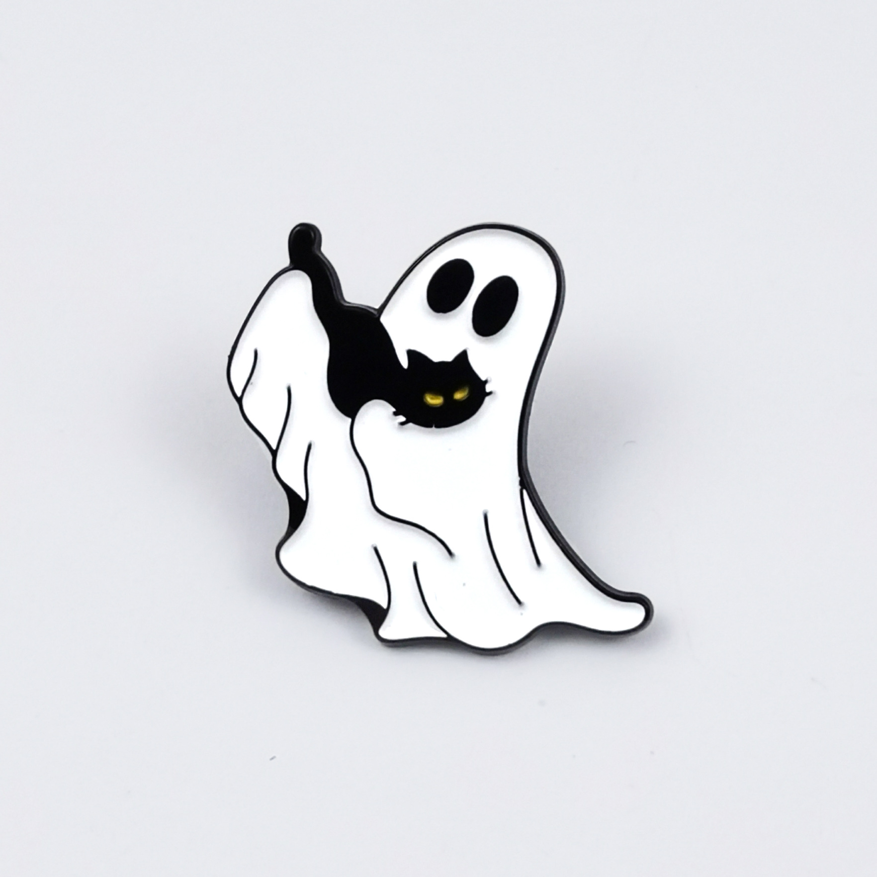 Broche de Gato Negro de Halloween de Aleación de Zinc Decorativo para Ropa