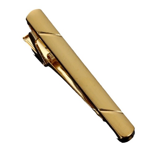 Factory direct sales golden men's formal business short tie clip simple fashionable tie iron short clip 5 cm
