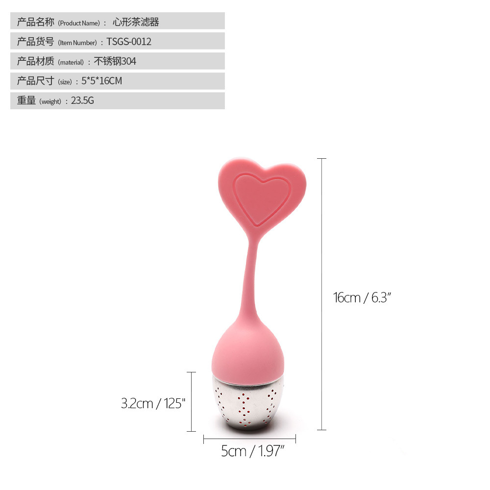 Infusor de Té de Acero Inoxidable 304 y Silicona
