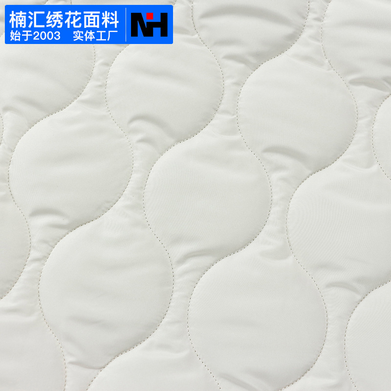 Quilted Embroidered Fabric Polyester Pongee Autumn and Winter Quilted Cotton Clothing Wavy Gourd Quilted Cotton Designer Embroidered Fabric Quilted Embroidered Fabric Polyester Pongee Autumn and Winter Quilted Cotton Clothing Wavy Gourd Quilted Cotton Designer Embroidered Fabric