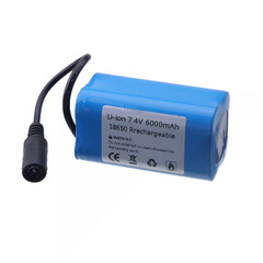 高容量 7.4V 6000mah 2S 充電式リチウム電池 T188 釣りルアーおもちゃボートスペアパーツ