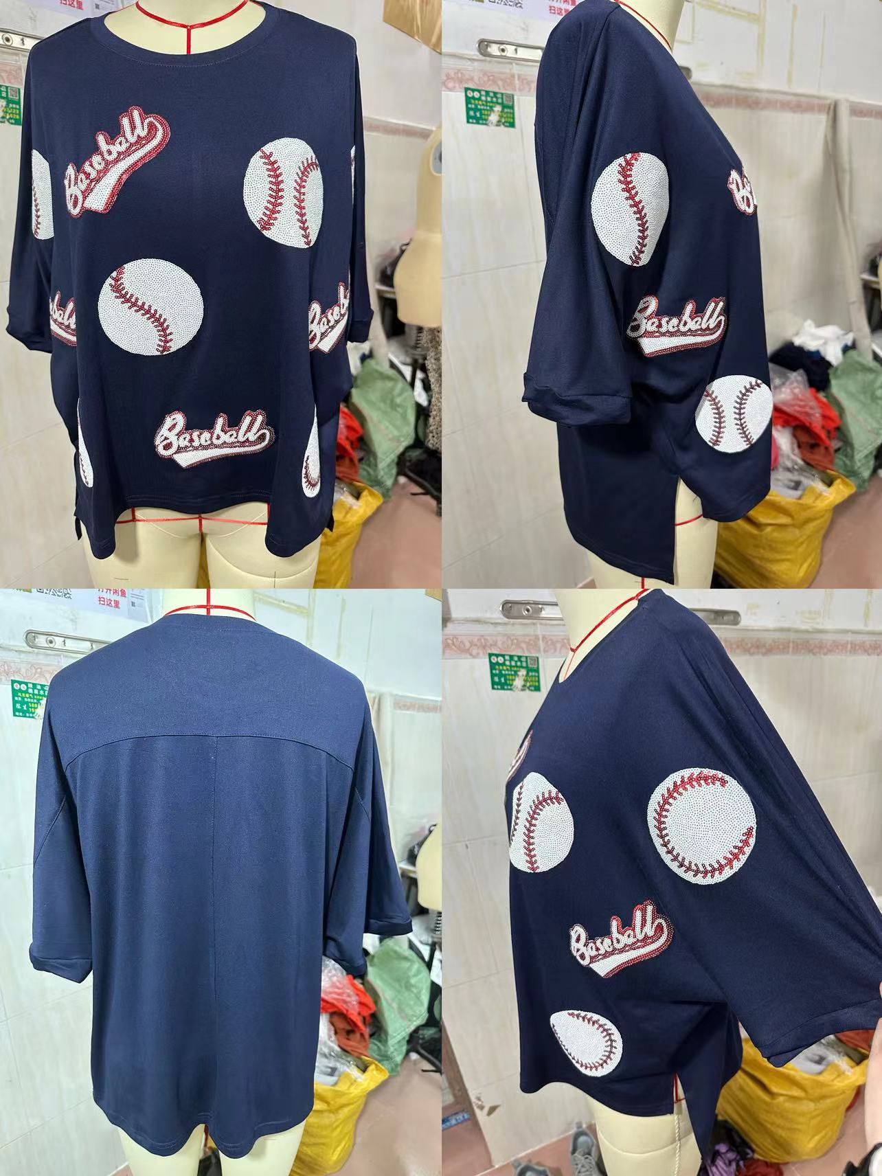 301g Weight Short Sleeve Sleeve Length Regular Sleeve Sleeve Type Polyester Fabric Type Regular Top Length T-shirt Tops Type Daily Occasion Round Neck Neckline Loose Fit Type Letter Pattern Summer Season Women's Gender Tassel, Diamond Design Simple Style Style Wholesale Women's Simple Style Letter Short Sleeve Tassel Diamond T-Shirts 无