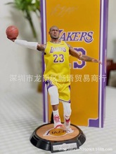 新品nba球星 勒布朗詹姆斯 23号黄衣湖人队篮球运动员1/6可动手办