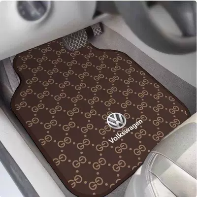 Avtomobil döşəmə paspasları: Available for Dropshipping - volkswagen-logo-brown-6050cm-25mm-diatom-mud-front-foot-pad-single-side