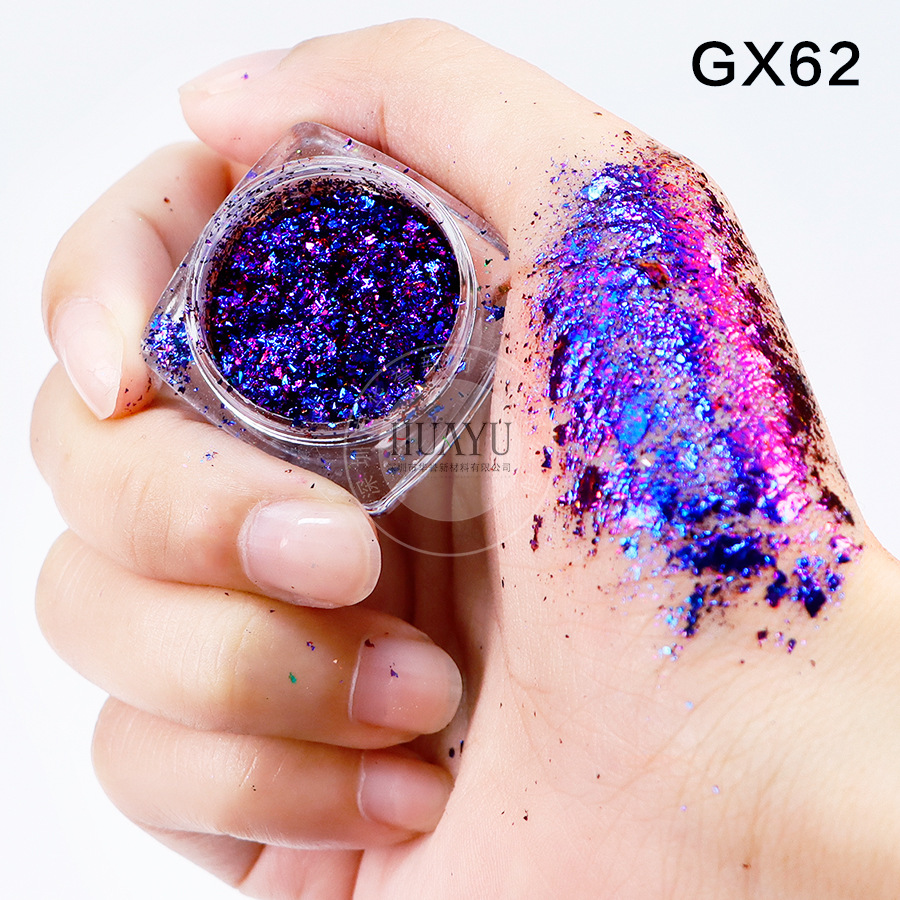 Explosiva transfronteriza camaleón óptico película gruesa Yunjin rosa arco iris estrella camaleón película gruesa ópalo rosa nail art sombra de ojos
