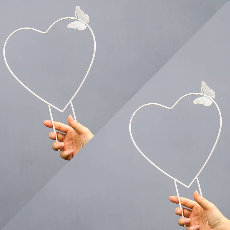 ★★흰 하트모양의 나비 [2 장] 연철형 등산 프레임