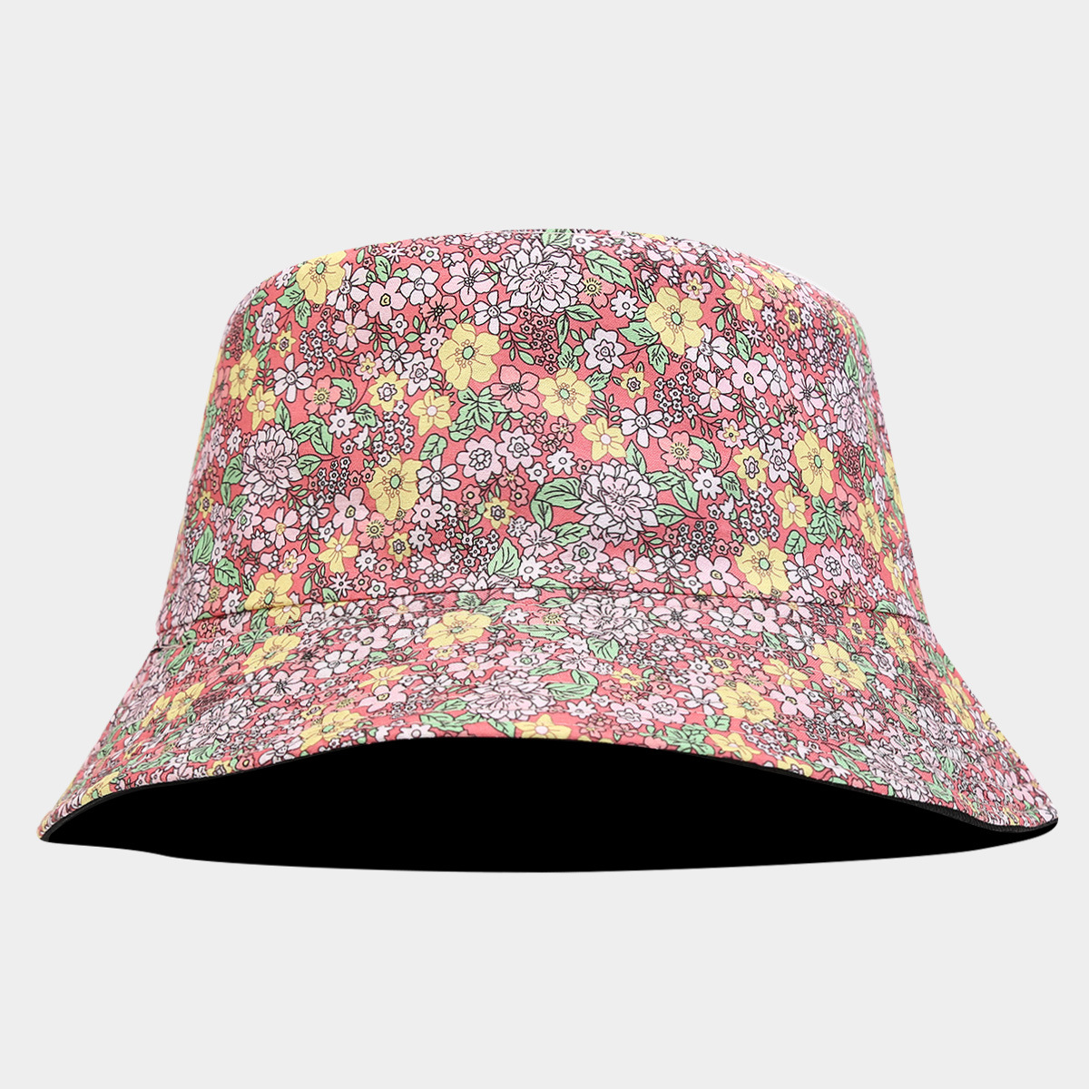 Sombrero de pescador de doble cara de flores cortas de estilo europeo y americano cuatro estaciones pastílico ocio sombrero de bañera sombrero de sol al aire libre sombrero de sol