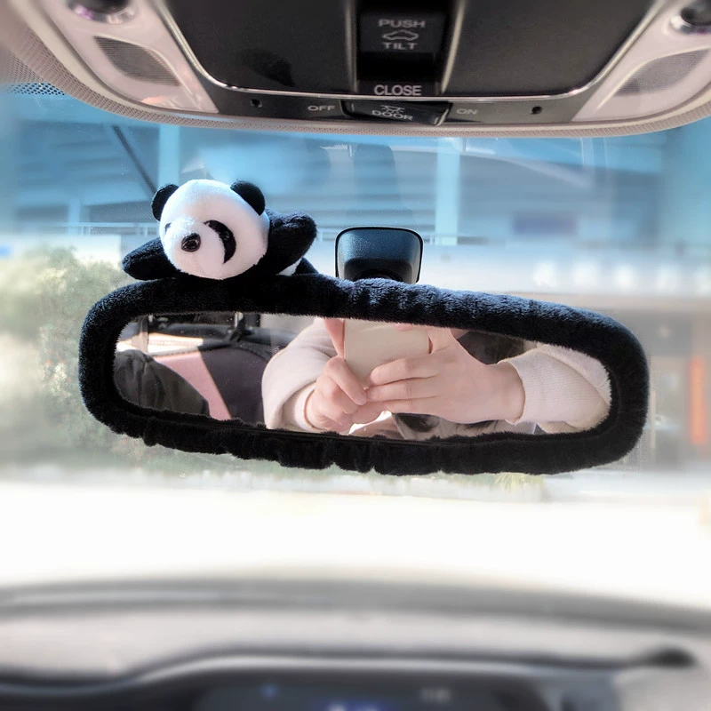 Комплект зеркальных заднего вида автомобиля поперечная полость декоративная короткая бархатная милый мультяшный любимый поросенок разворот зеркало набор автомобильных принадлежностей