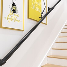 楼梯扶手现代简约家用铁艺水管室内阁楼靠墙老人防滑扶梯幼儿园拉