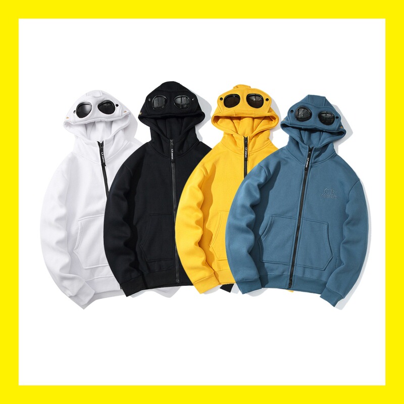 Cp Trendy Brand Round Glasses Embroidered Logo Zipper Hoodie Sweatshirt Couple Wear Short-Sleeved T-Shirt Jacket Shorts