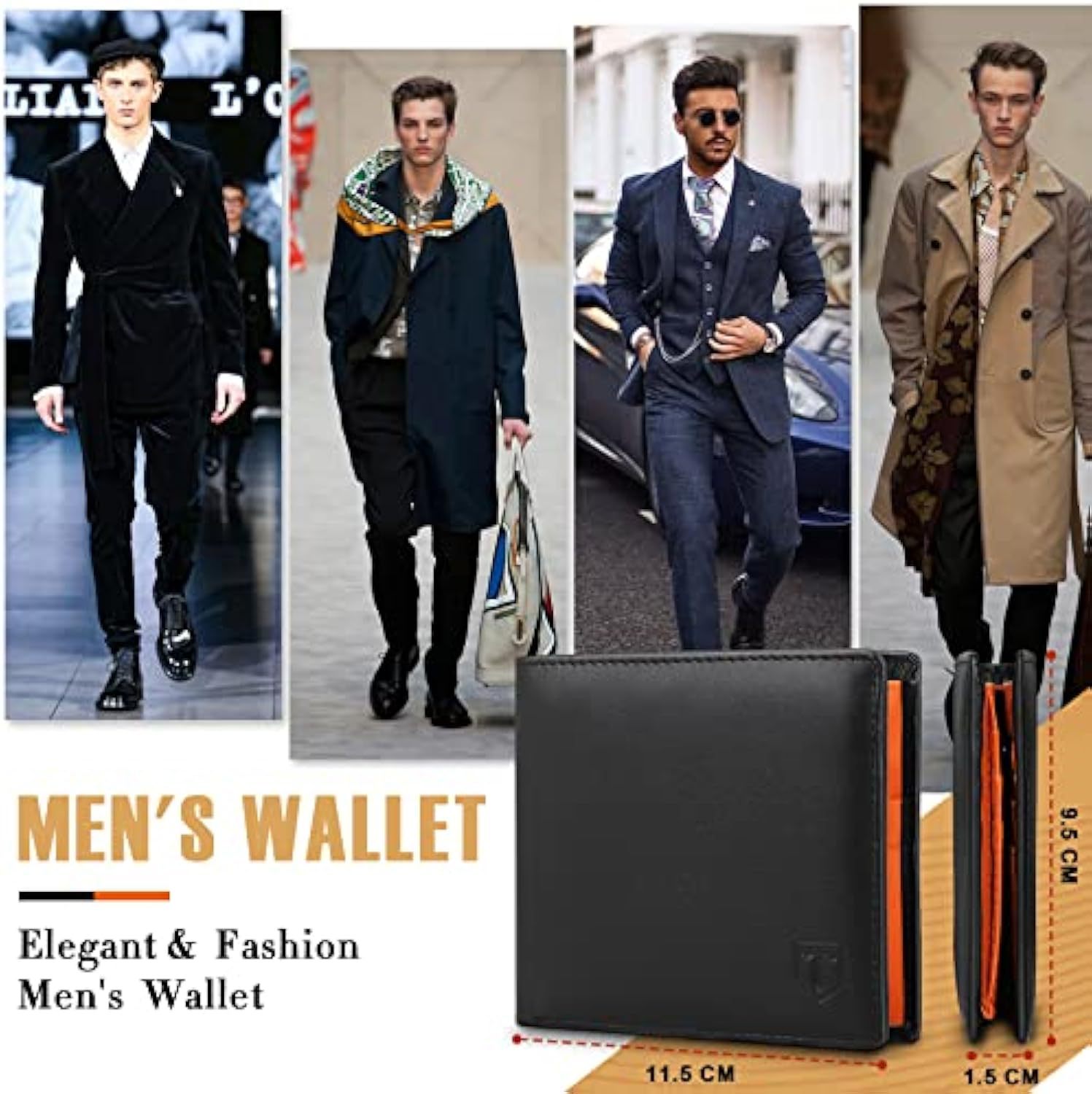 Cartera de cambio de comercio exterior multi-tarjeta cartera de hombre cartera de cuero de alto nivel cartera de cuero rfid cartera