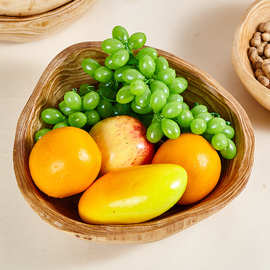 创意中式高级感轻奢木质托盘实木果盘艺术木盘家用零食水果盘定制