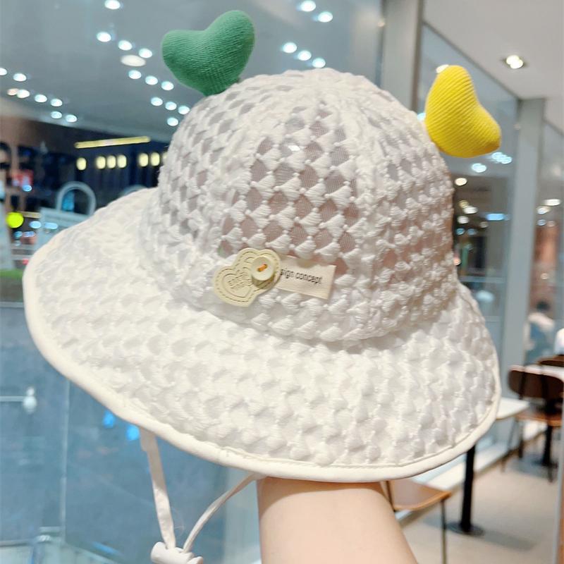 Sombrero de sombra para bebé Sombrero grande de estilo fino de verano Sombrero de protección solar para bebé transpirable Sombrero grande Sombrero de sol para niños lindos