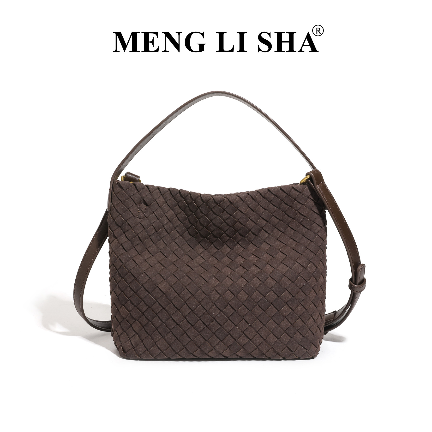 Women's 2026 New Luxury Woven Bucket Bag - Versatile Commuter European & American Fashion Shoulder Crossbody Tote Bag