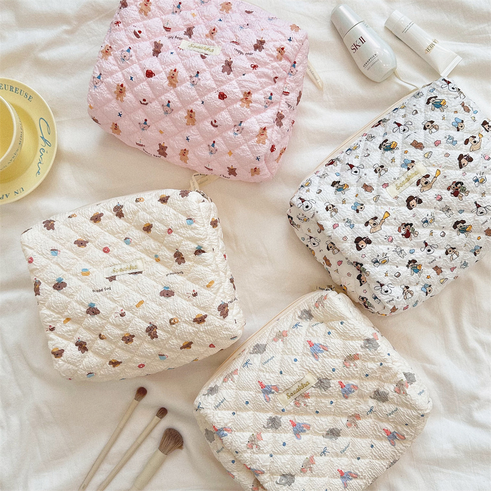 4681 embossed hand-held makeup bag, large-capacity portable storage bag, cute toiletry bag, travel storage bag undefined