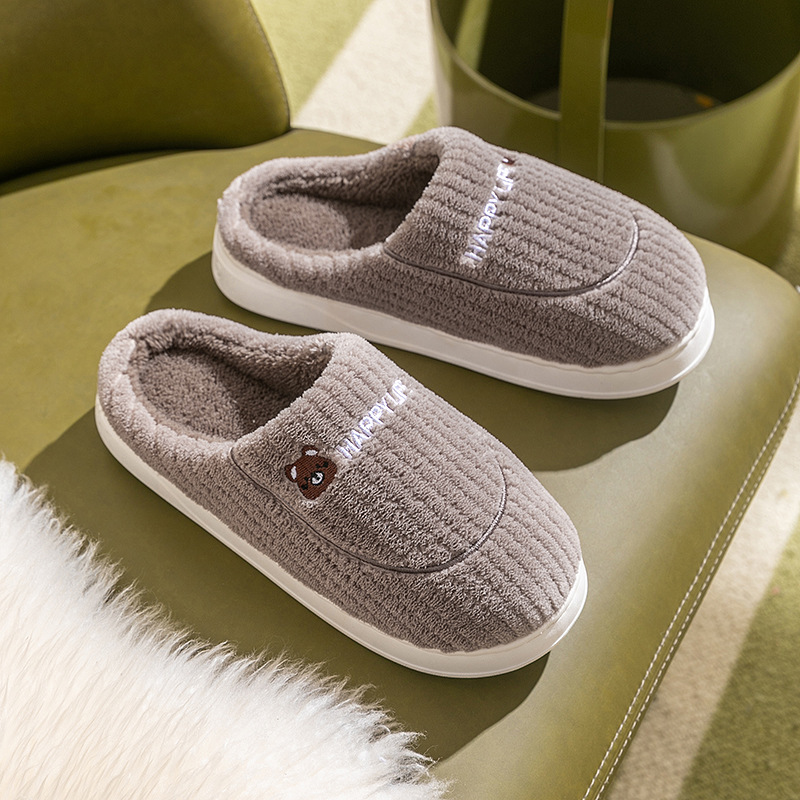 En stock Zapatillas de algodón Casa de las mujeres Otoño e Invierno interior cálido hogar zapatos pareja zapatillas hombres invierno casa Zapatos fabricante