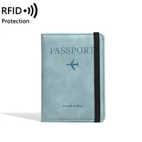 Кожаный чехол для паспорта, взрывной в продажe, PU-кожа, RFID, многофункциональная папка для паспорта с местом для SIM и документов