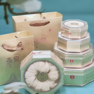 New octagonal bird's nest packing box pink acrylic plastic transparent gift box liner 50g250g 500