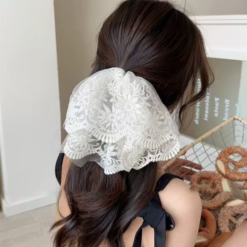 Elastico per capelli in pizzo elegante stile francese_voghion.com