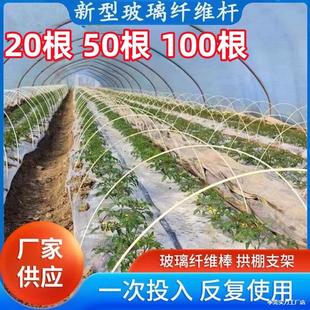 Fiberglass Arch Solid Support Rods for Vegetable Garden Plastic Sticks, Vegetable Garden Curved Frame Poles for Climbing Plants