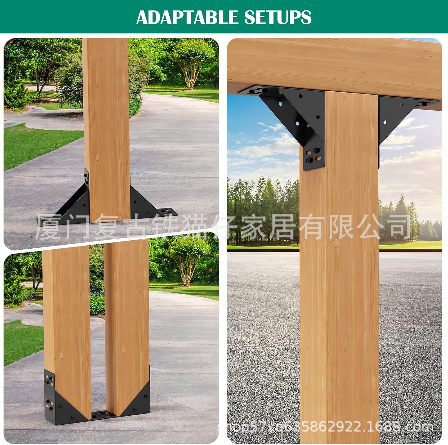 Conectores de Soporte para Pérgola Personalizable para Cenadores de Exterior image 2