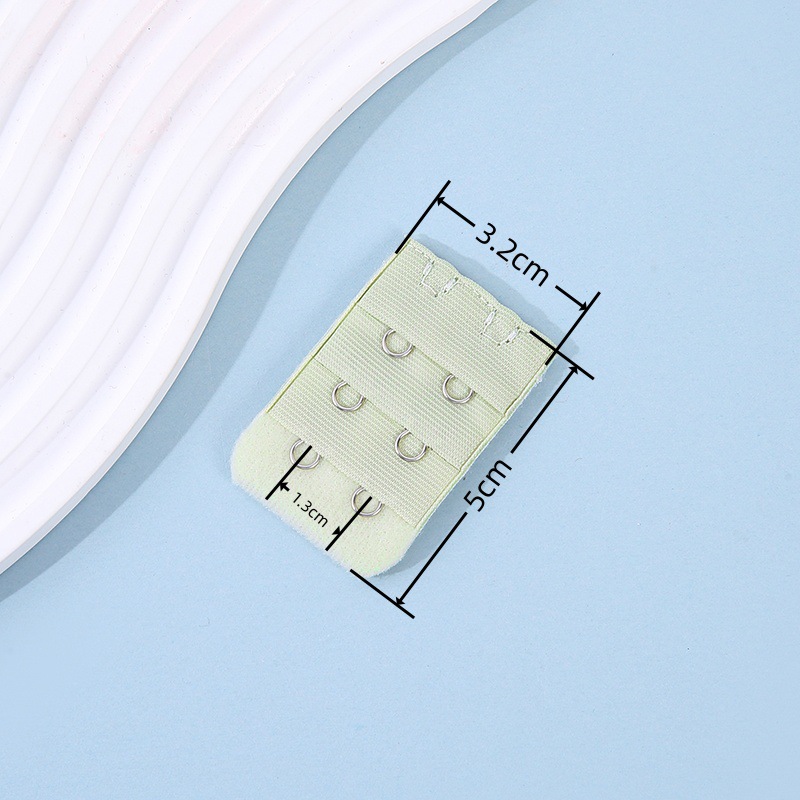 Broche de sujetador de acero inoxidable con tres filas y dos ganchos, broche de extensión de tres filas y dos ganchos, resistente a la oxidación, hebilla ajustable.