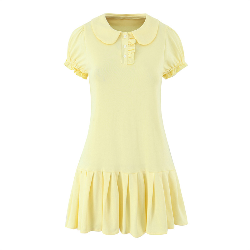 25 Styles of Ld7543 New Spring Women's Fashion Design, Niche Slim-Fit Casual Retro Doll Collar Dress