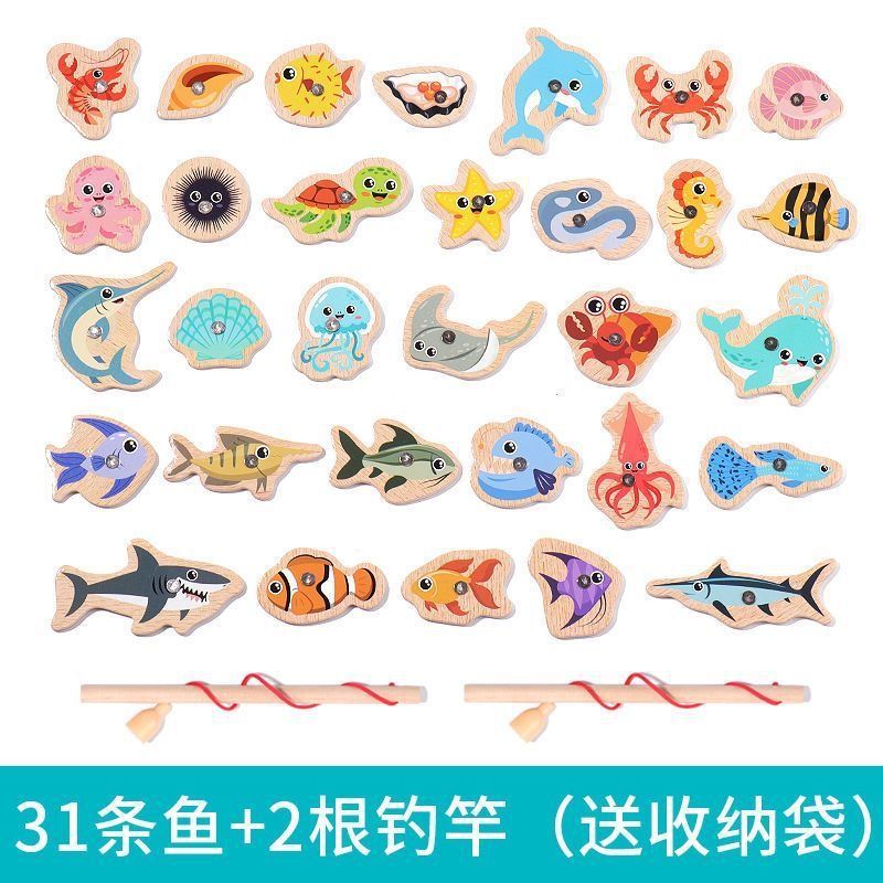 Juguetes de pesca infantil Magnetic Early Childhood Niñas Bebés Niños 1 - 2 años Puzzles Bebés enseñar inteligencia cerebral