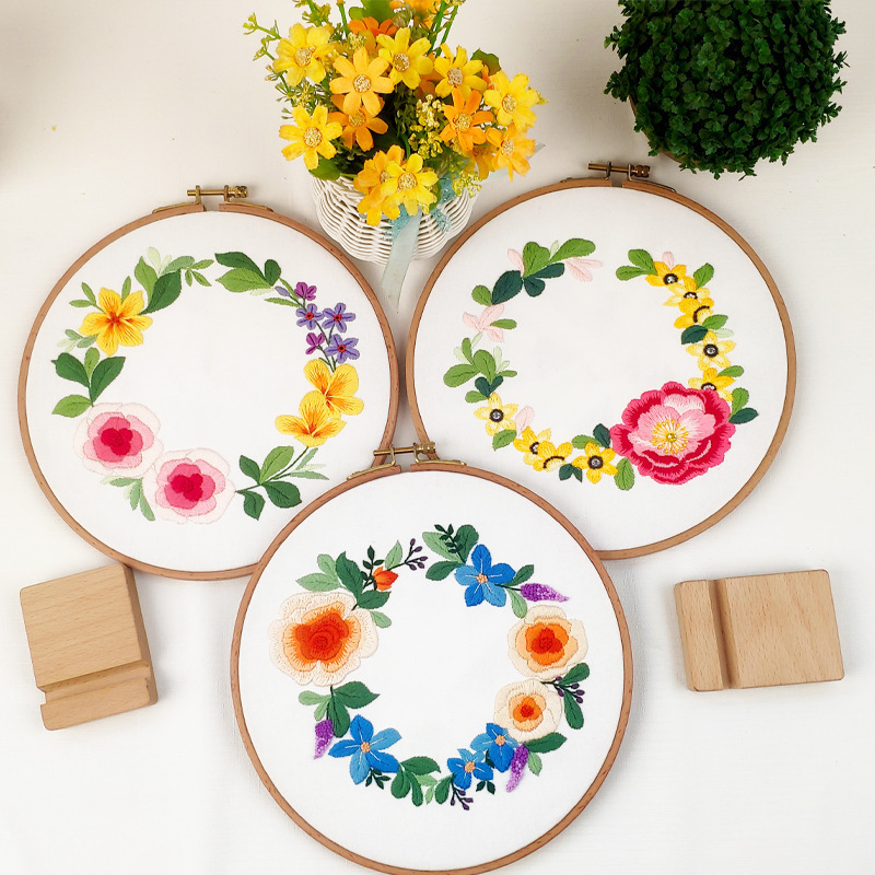 Kit de Bordado con Cinta de Algodón y Lino Tridimensional para Estudio