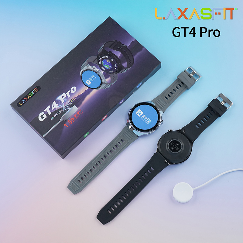 Pantalla redonda GT4 PRO Bluetooth llamada fuera de línea doble pago inalámbrico cargar NFC juegos de isla ácido úrico glucosa en sangre lipídica