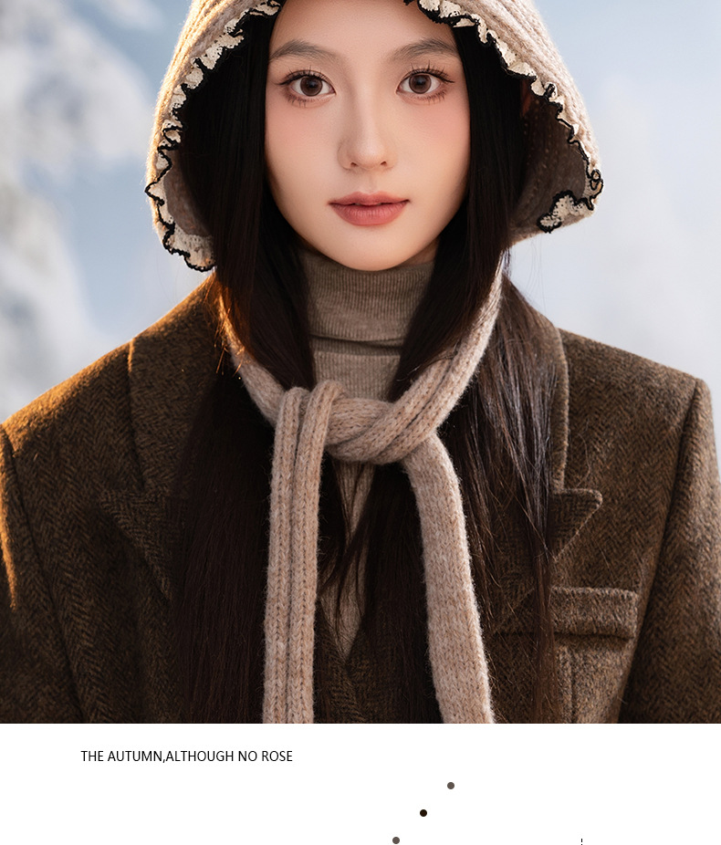 Versione coreana versatile in pizzo lavorato a maglia, grande circonferenza, antivento, caldo, annodabile, morbido, autunno inverno, spesso_voghion.com