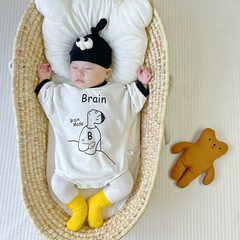 New Spring and Autumn Onesie for Babies - Unisex Baby Bodysuit, Korean Style Triangle Diaper Cover, Crawling Suit